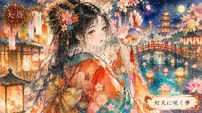 金魚灯火に咲く桜の夢