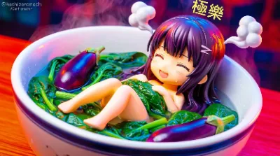 お椀の中に飛び込む