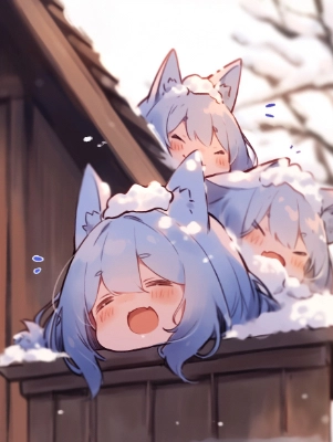 雪遊び