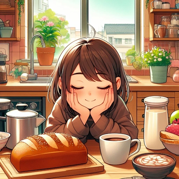 朝はココアでマッタリ