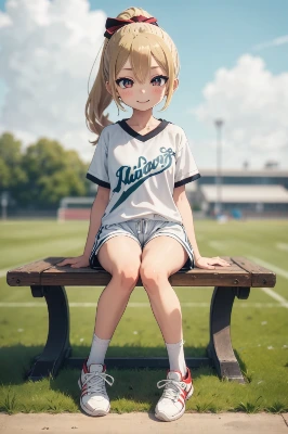 金髪ポニーテール