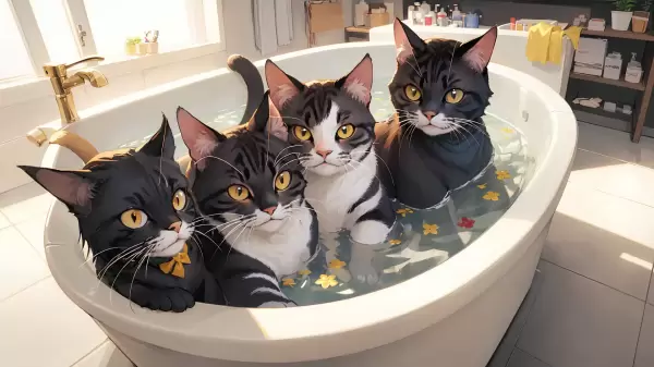 ここは人間禁制だにゃ～♨