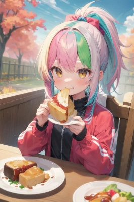 娘と朝食