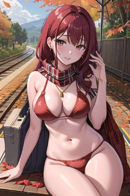 ぶらり紅葉ビキニ旅