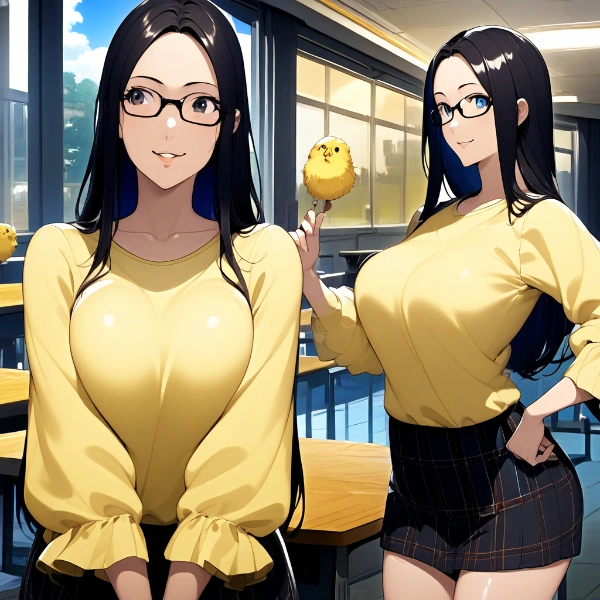 どうやら気に入ったらしい🐣カラーも静香先生に似合い過ぎていてつらい♥🐣♥