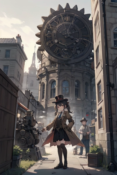 街の中央時計塔