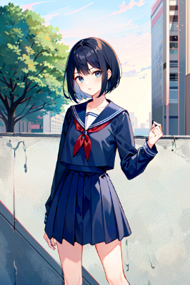 制服姿の男の子