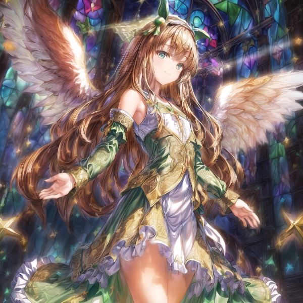 ステンドグラスと天使スズカ