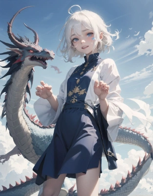 ドラゴンハーフの少女のサムネイル