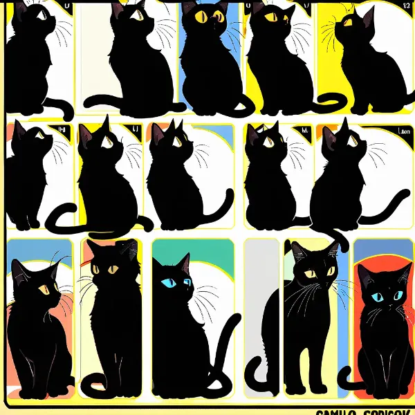 黒猫たちの百面相