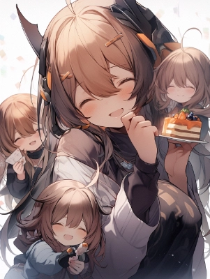 姉妹たちとお祝い