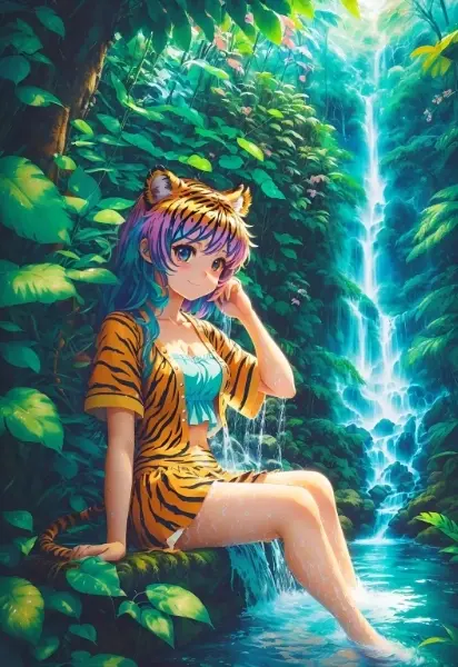 遂に幻とされていたトラ娘を発見する