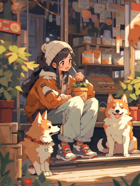 犬と女の子