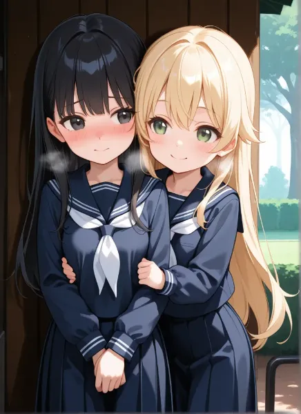 学校の裏で交わす秘密の抱擁