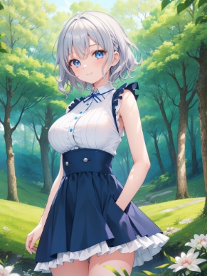 森の中の美少女