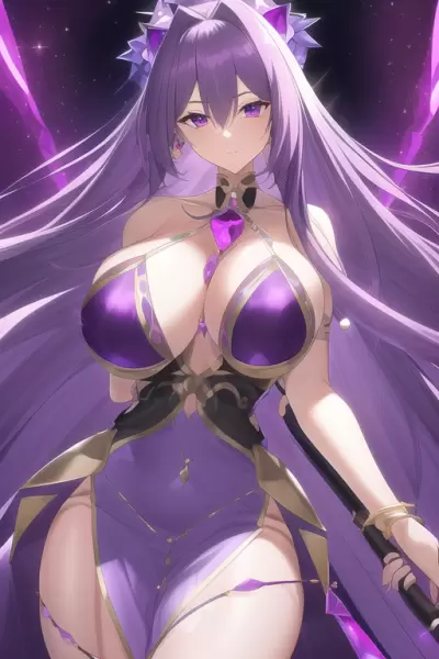 紫色ドレスの魔法使いお姉さん2