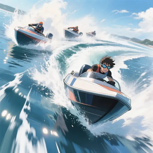 波しぶきを切る少年の冒険