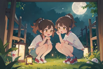 初盆と灯篭