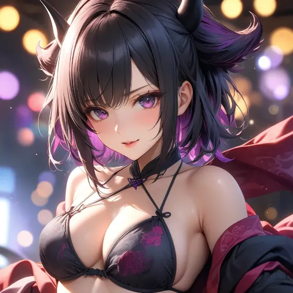 紫瞳の角を持つ魔女