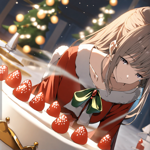 一人でイブを過ごすご令嬢