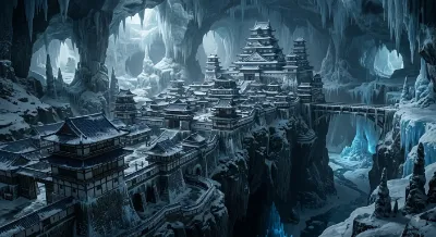 ある並行世界の架空風景２４『惑星ニドラスの地底古都群』ジェミニバージョン