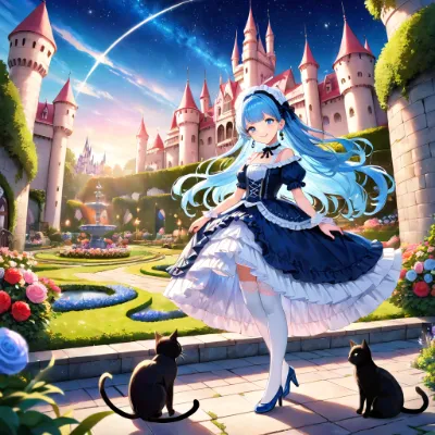 クロネコと青髪さん