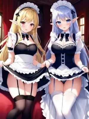 「どうぞ♡」なエルフさん達