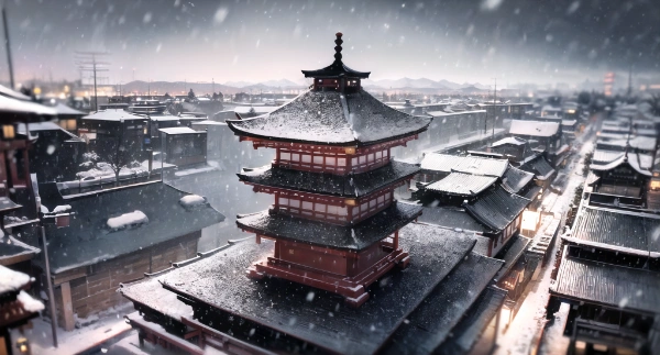 古都の師走 (壁紙)