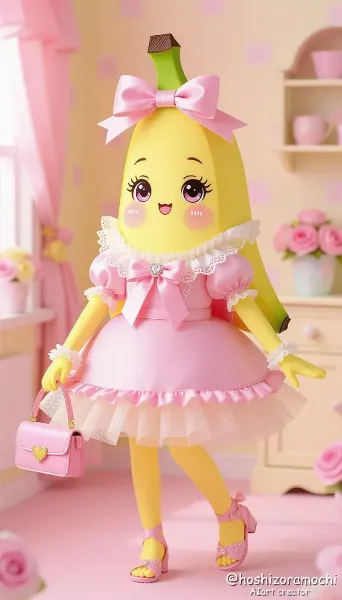 キュートすぎる！バナナちゃんのお出かけスタイル - Too cute! Banana-chan's outing style