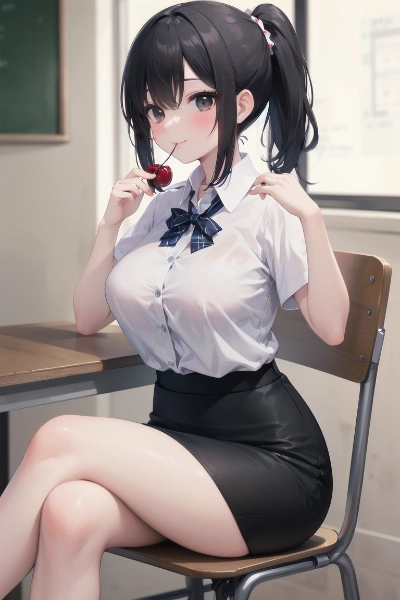 学校のチェリーをつまみ食いする女性教師