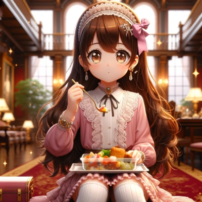お屋敷での昼食