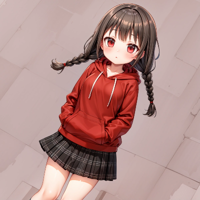パーカー少女