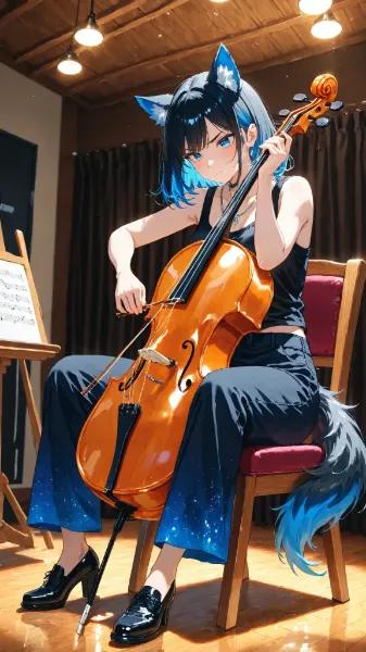 🐺 弦楽器 〜ウル子、チェロと格闘する〜🎻