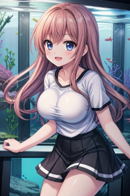 水族館にいる女の子