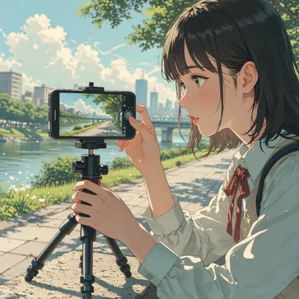 川辺の少女と永遠の瞬間