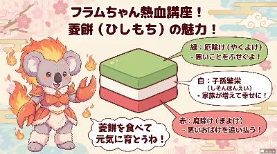 フラムちゃん熱血講座！(菱餅！)
