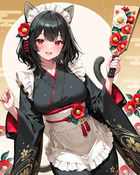 和風猫耳メイドの初春