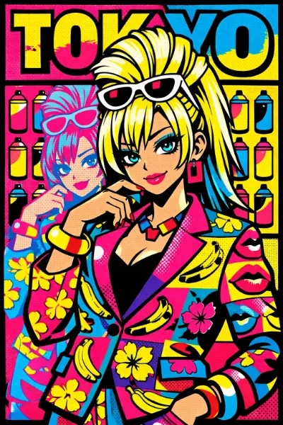 ネオン街のグラフィティ女王