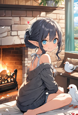 煉瓦造りの暖炉のサムネイル