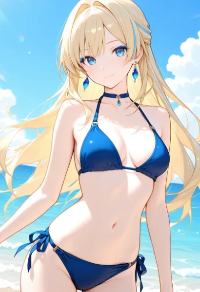 オリジナル　青の子　ビキニ