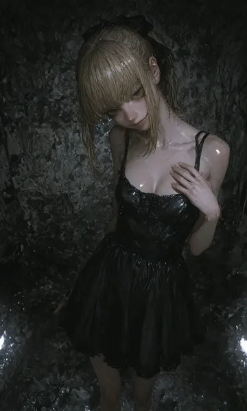 暗がりに佇む少女