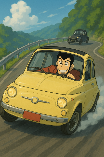 峠のヘアピンカーブ