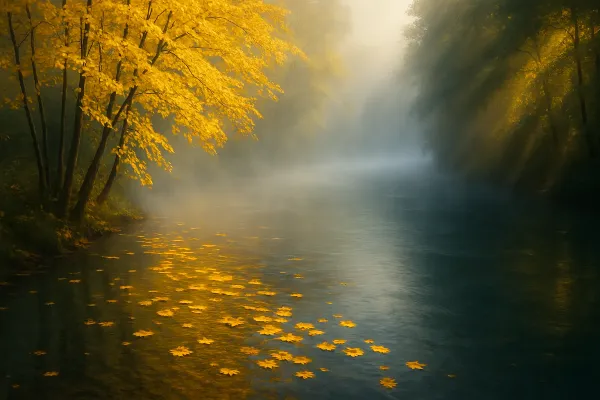 霧の川に浮かぶ黄金の記憶