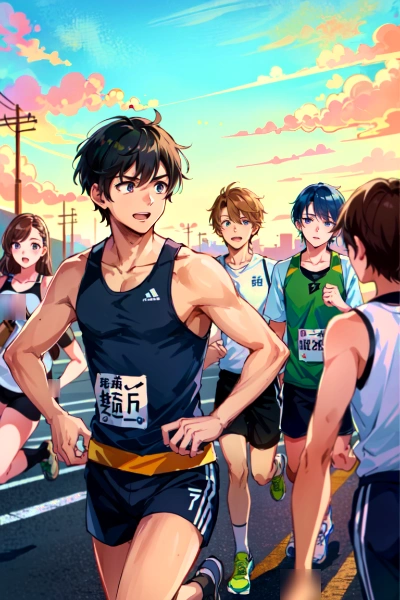 マラソンをする高校生達！！（5枚）