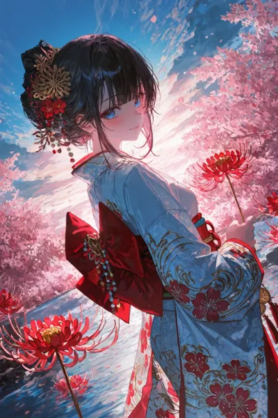 桜と彼岸花