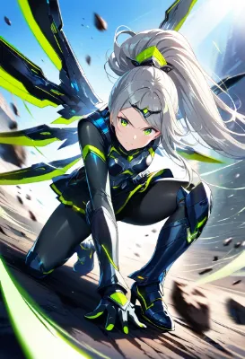 憧れのヒーロー着地