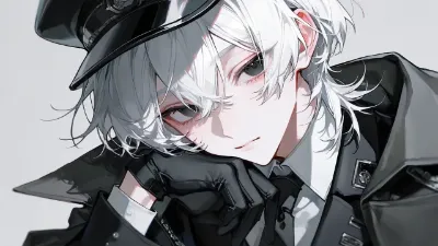白髪の警察少年