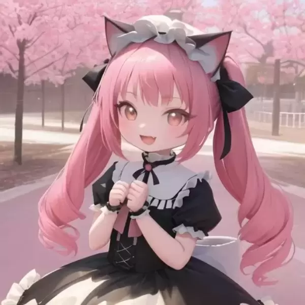 桜の似合う猫にゃん