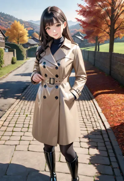 シンプルなトレンチコート