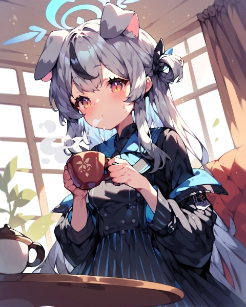 ココアを飲むココナちゃん